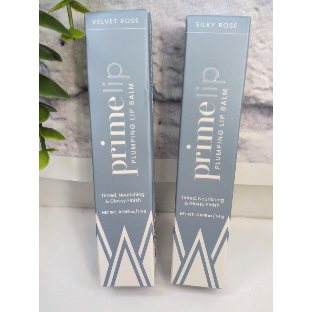 NIB VELVET & SILKY ROSE LOT 2💎PRIME PROMETICS PrimeLip Plumping Lip Balm Mature